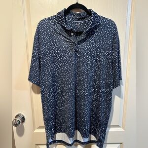 Ralph Lauren RLX Navy Floral Golf Shirt- Large